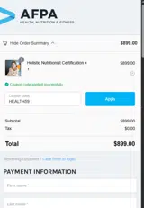 HEALTH59 coupon verification screenshot