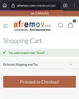 David coupon verification screenshot