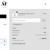 CURIOUS10 coupon verification screenshot