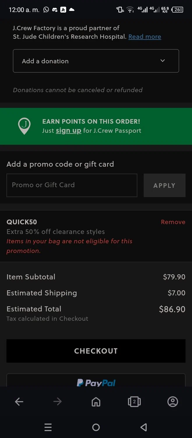 Afterpay checkout page showing Afterpay promo code box | Screenshot taken by SimplyCodes community member on Feb 7, 2024