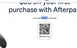 Afterpay coupon verification screenshot