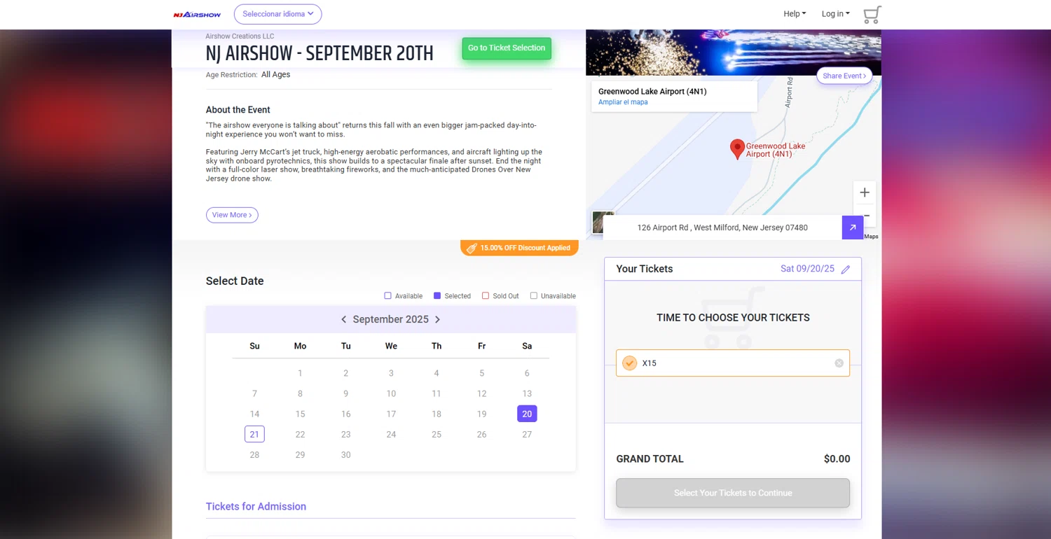 Afton Tickets checkout page showing Afton Tickets promo code box | Screenshot taken by SimplyCodes community member on Jul 17, 2025