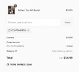 COUPONBIRD5 coupon verification screenshot