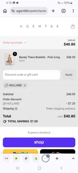 AGENT84 coupon verification screenshot
