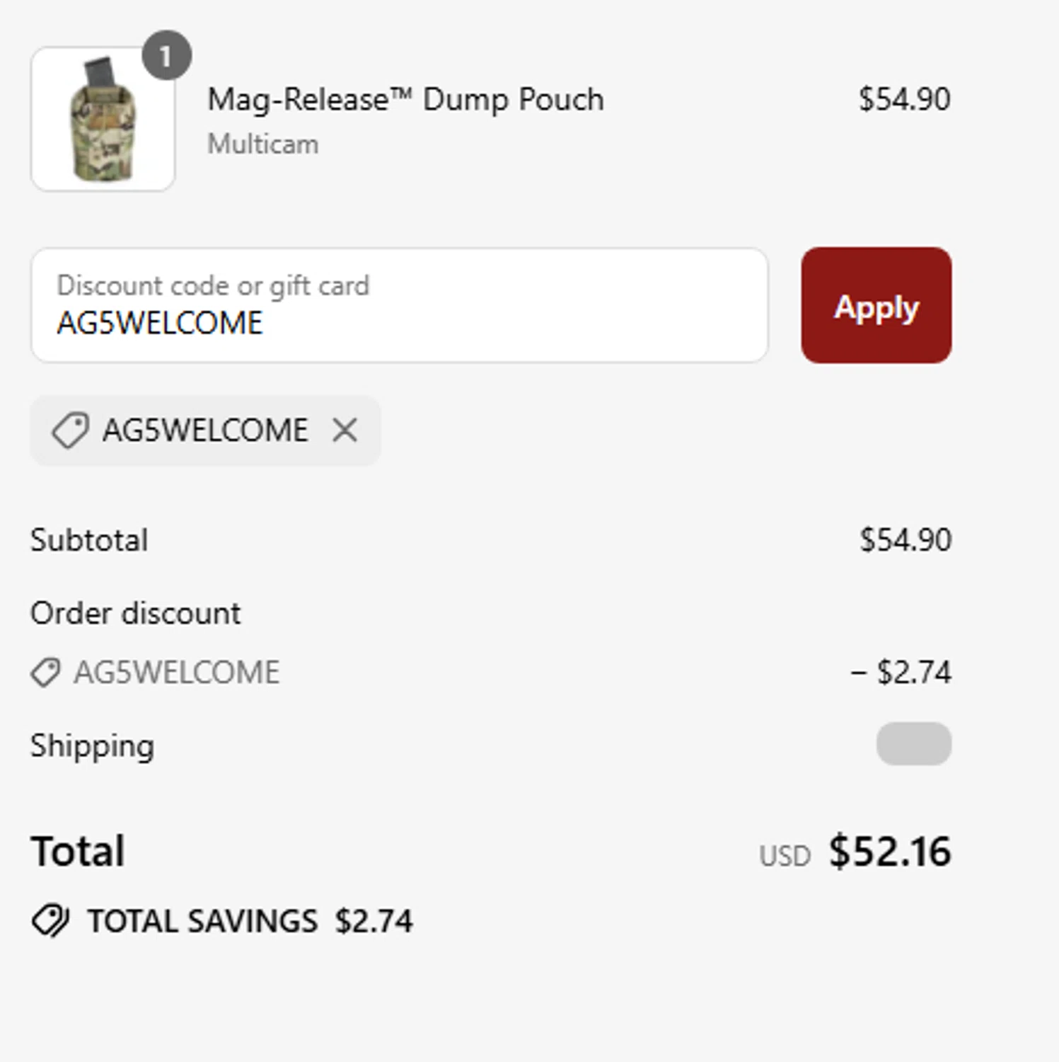Agilite discount code screenshot showing code AG5WELCOME applied at Agilite checkout page. Uploaded by SimplyCodes community member mariosemeco on Sep 10, 2025