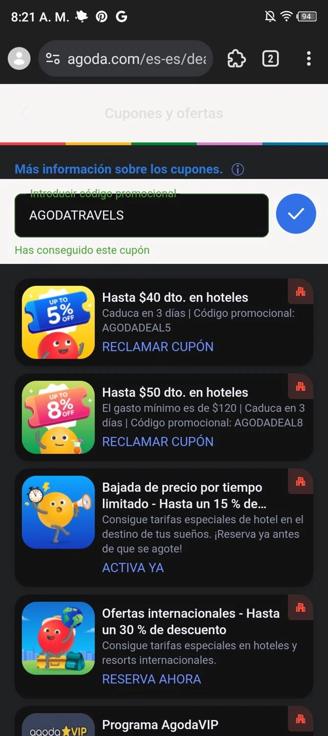 where to use agoda promo code box