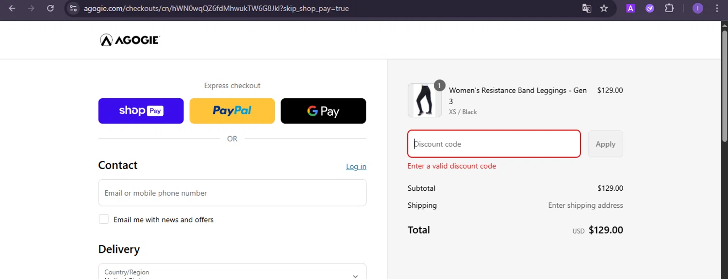 Agogie promo code screenshot showing code JORDISCHAPMAN applied at Agogie checkout page. Uploaded by SimplyCodes community member joineds on Jul 23, 2025
