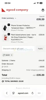 SAVE coupon verification screenshot