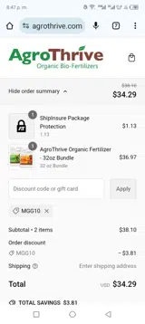 Mgg10 coupon verification screenshot
