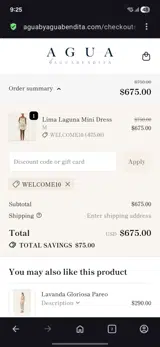 Welcome10 coupon verification screenshot