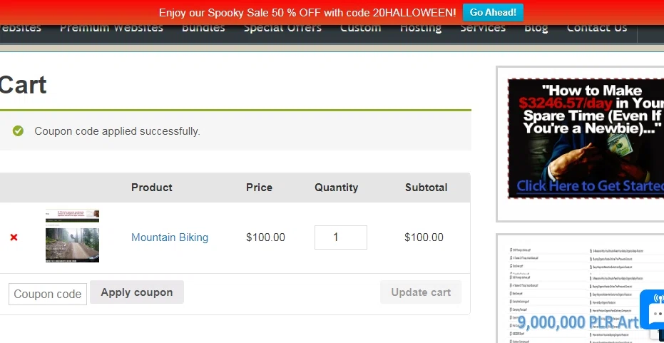 Ahead Hosting checkout page showing Ahead Hosting promo code box | Screenshot taken by SimplyCodes community member on Oct 28, 2020