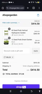 ISIL20 coupon verification screenshot