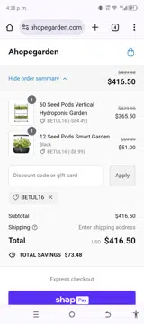 BETUL16 coupon verification screenshot