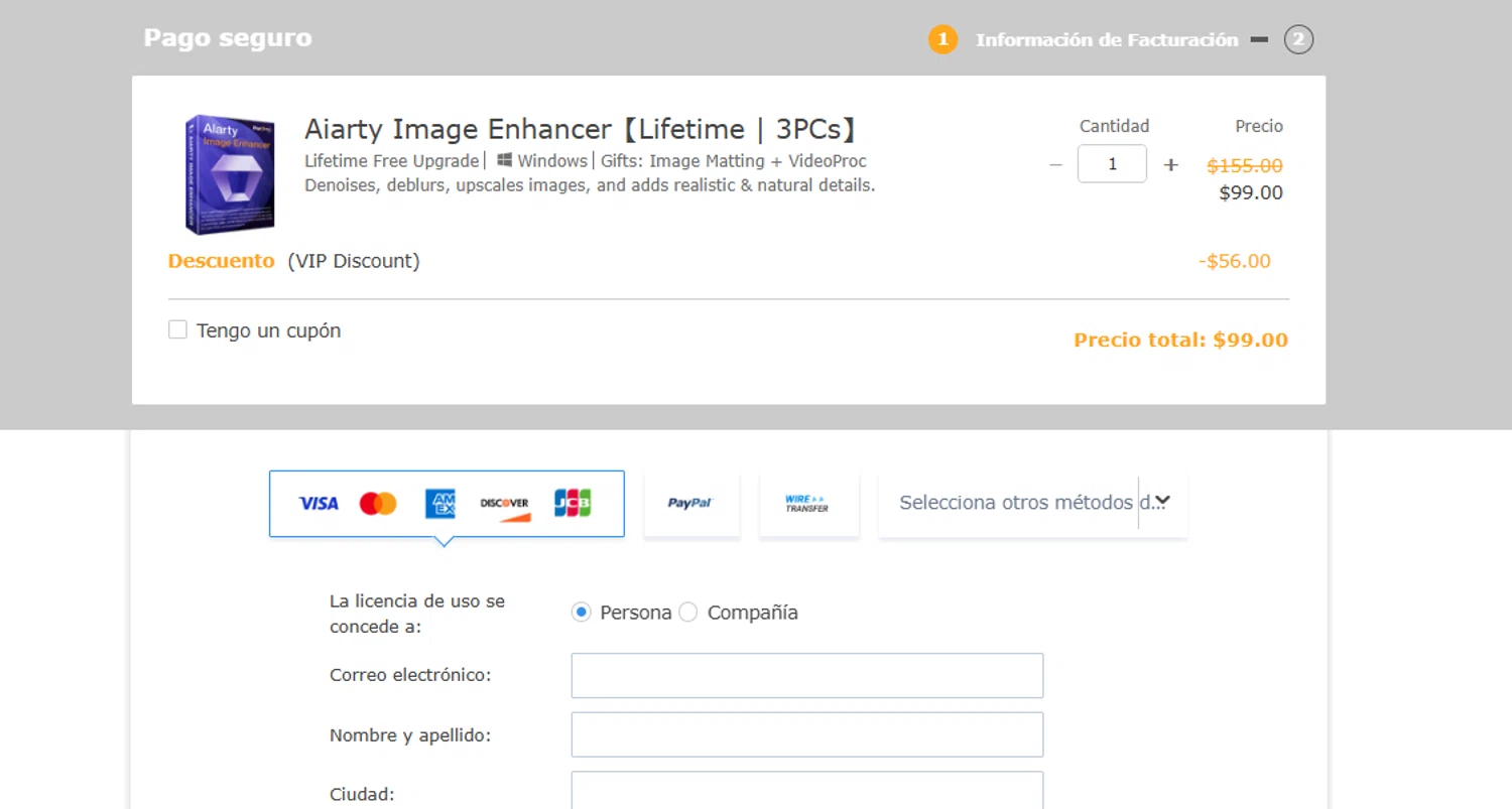Aiarty Image Enhancer promo code screenshot showing code SUMMERPROMO applied at Aiarty Image Enhancer checkout page. Uploaded by SimplyCodes community member shooou on Sep 25, 2025