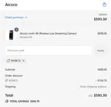 NOW15 coupon verification screenshot