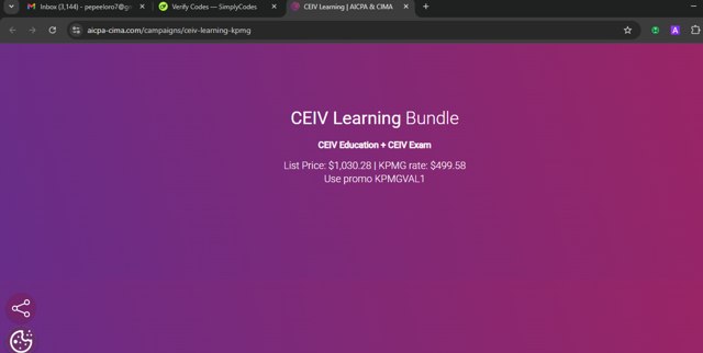 AICPA & CIMA checkout page showing AICPA & CIMA promo code box | Screenshot taken by SimplyCodes community member on Aug 8, 2025