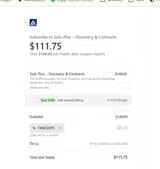 TIM25OFF coupon verification screenshot