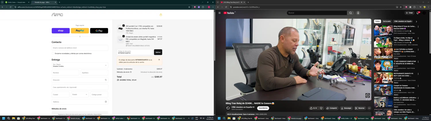Aiffro promo code screenshot showing code M7NMW1644PS9 applied at Aiffro checkout page. Uploaded by SimplyCodes community member ExtraordinaryVirtuoso281 on Oct 25, 2025