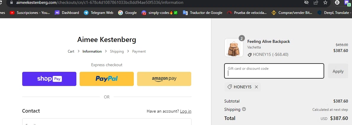 how to use AIMEE KESTENBERG coupons