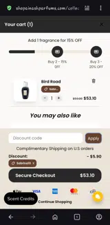 Sabrina10 coupon verification screenshot