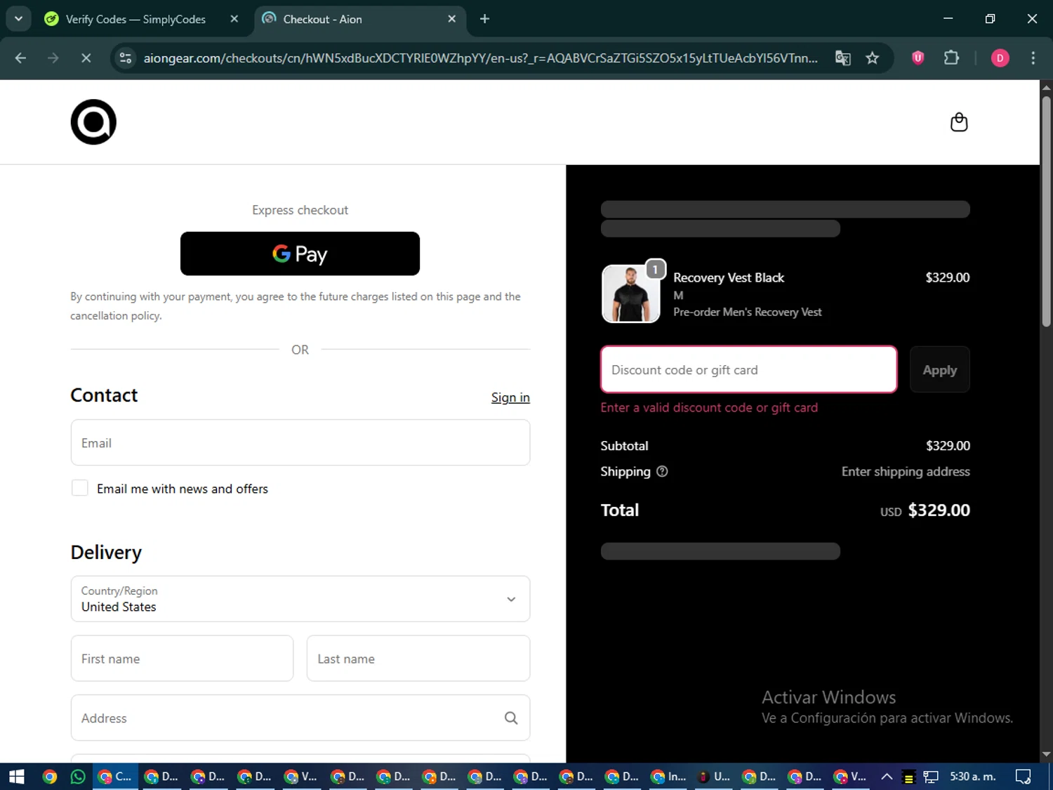 Aion coupon code screenshot showing code HEATHER applied at Aion checkout page. Uploaded by SimplyCodes community member MoneySeeker7165 on Dec 2, 2025