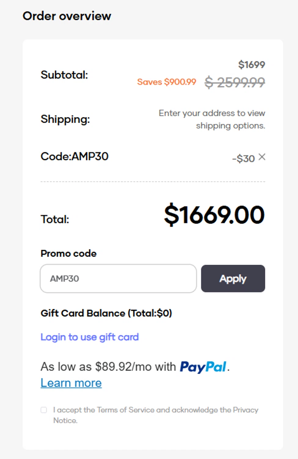 Aiper coupon code screenshot showing code AMP30 applied at Aiper checkout page. Uploaded by SimplyCodes community member MightyHunter5940 on Aug 26, 2025