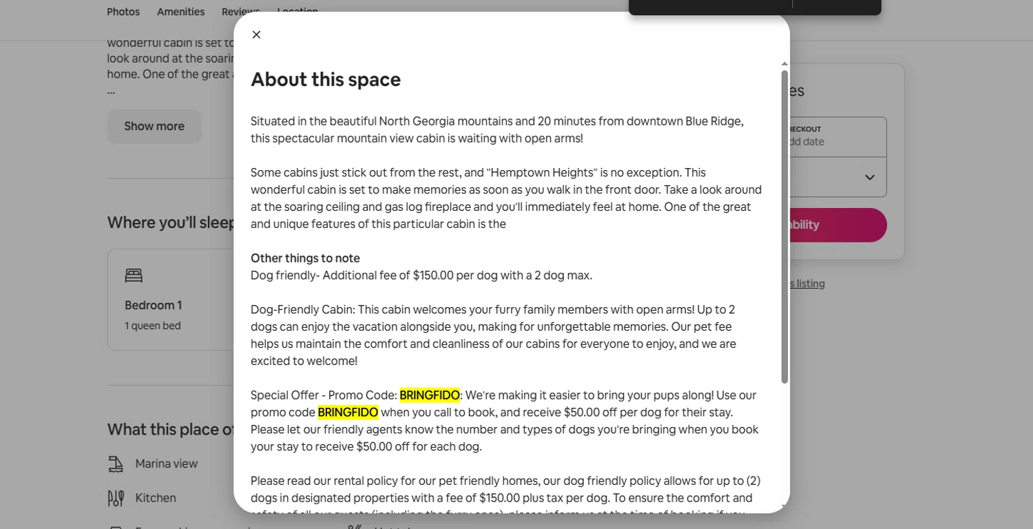 Airbnb promo code screenshot showing code BRINGFIDO applied at Airbnb checkout page. Uploaded by SimplyCodes community member rapiddeals on Jul 16, 2025