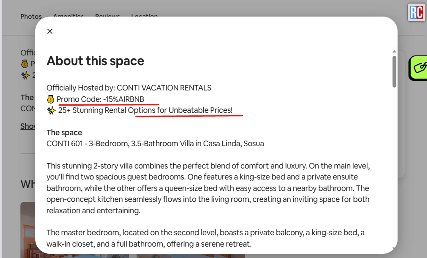 Airbnb promo code screenshot showing code -15%AIRBNB applied at Airbnb checkout page. Uploaded by SimplyCodes community member elbabb3 on Apr 22, 2025