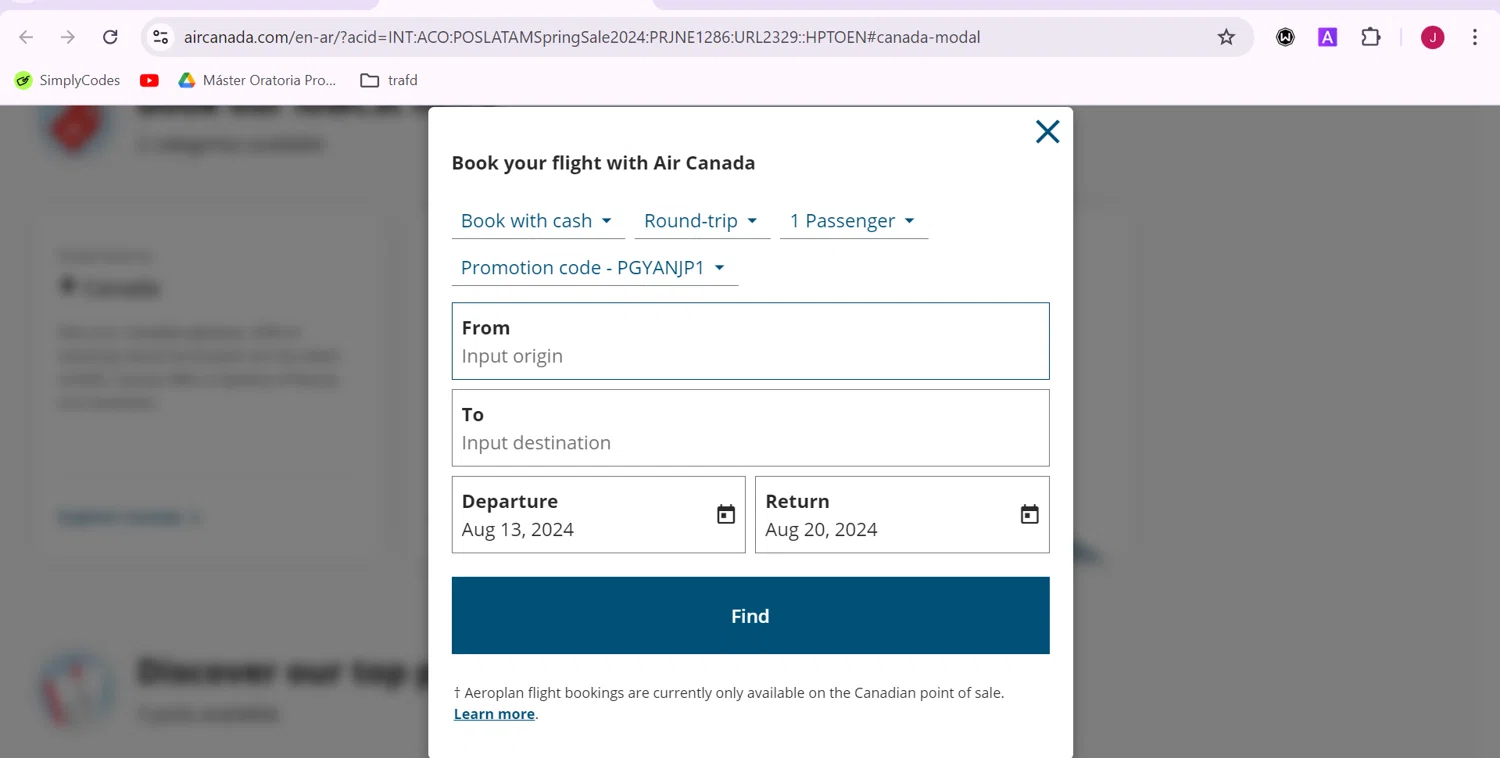 Air Canada Promo Codes 20 Off September 2024