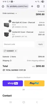 Airdeko coupon verification screenshot