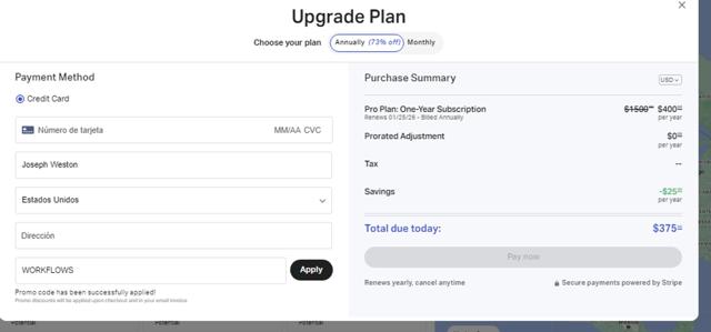 AirDNA checkout page showing AirDNA promo code box | Screenshot taken by SimplyCodes community member on Jan 25, 2025