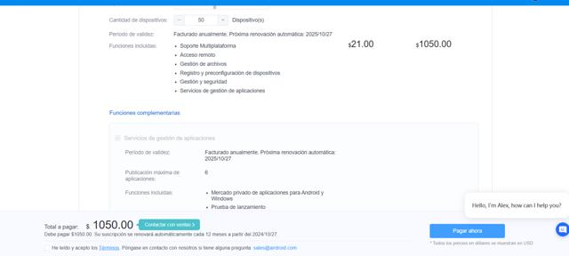 AirDroid checkout page showing AirDroid promo code box | Screenshot taken by SimplyCodes community member on Oct 27, 2024