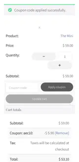 Air Esscentials coupon verification screenshot