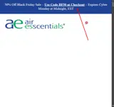 Air Esscentials coupon verification screenshot