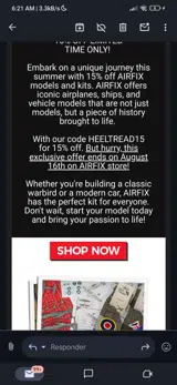 HEELTREAD15 coupon verification screenshot