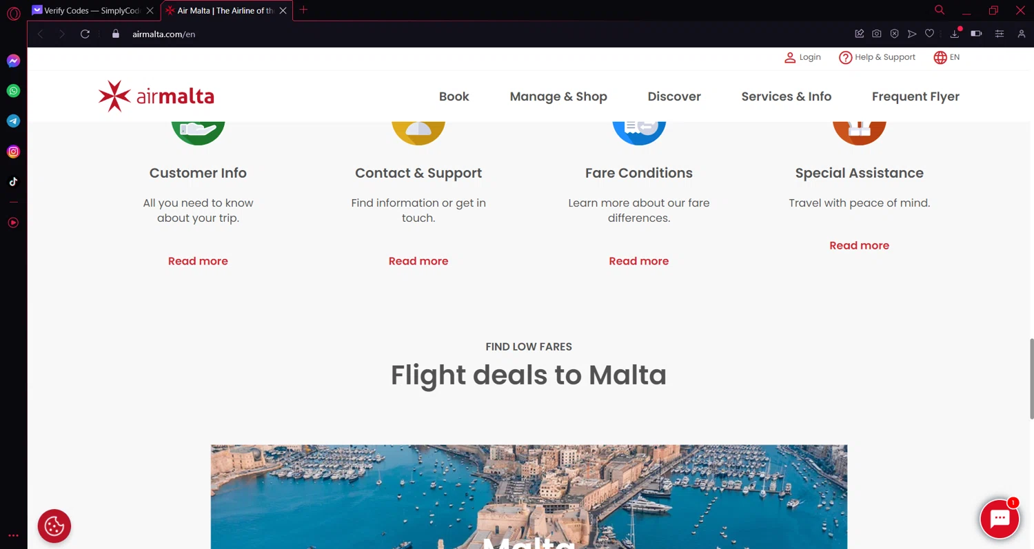 where to use Air Malta promo code box