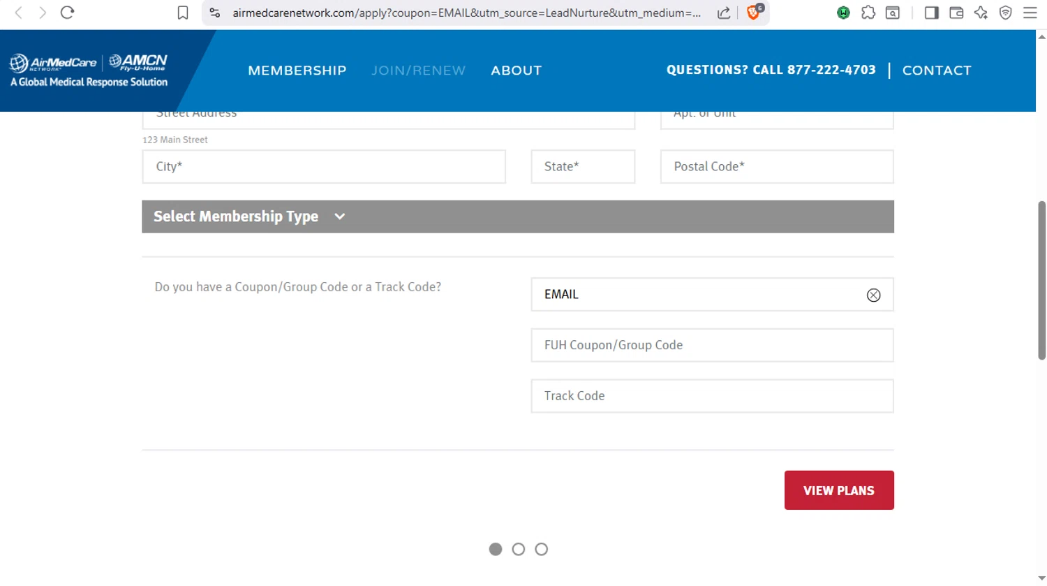 AirMedCare Network promo code screenshot showing code EMAIL applied at AirMedCare Network checkout page. Uploaded by SimplyCodes community member dayselis15 on Dec 17, 2025