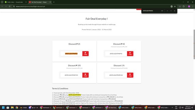 Airpaz checkout page showing Airpaz promo code box | Screenshot taken by SimplyCodes community member on Mar 28, 2025
