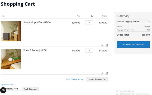 Airthings checkout page showing Airthings promo code box | Screenshot taken by SimplyCodes community member on Jun 18, 2025