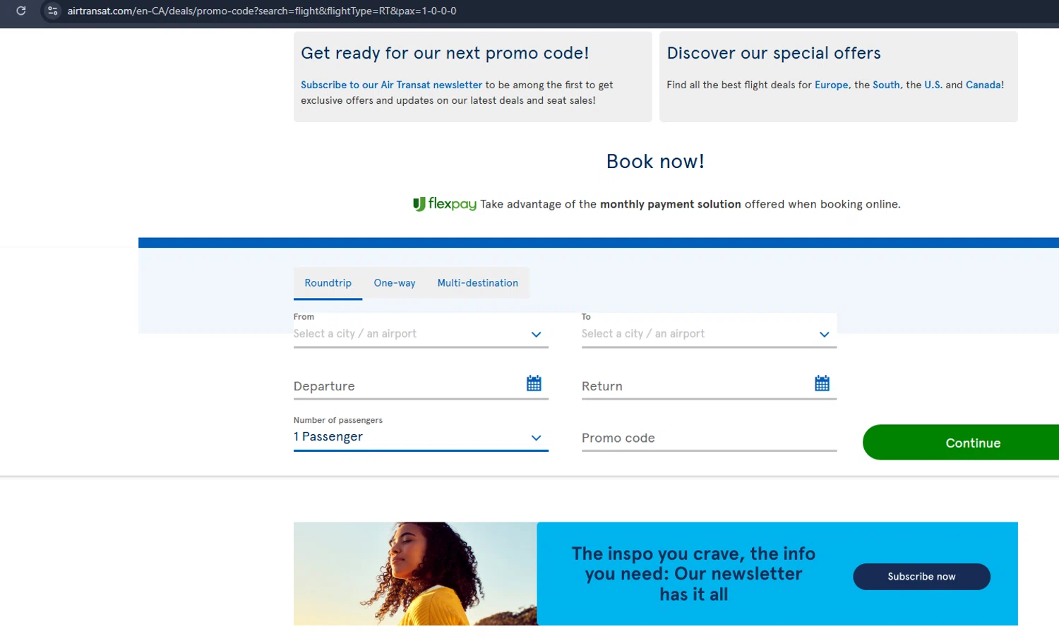 Air Transat promo code screenshot showing code 9VSPBQC15 applied at Air Transat checkout page. Uploaded by SimplyCodes community member NinjaShoyo on Jul 9, 2025