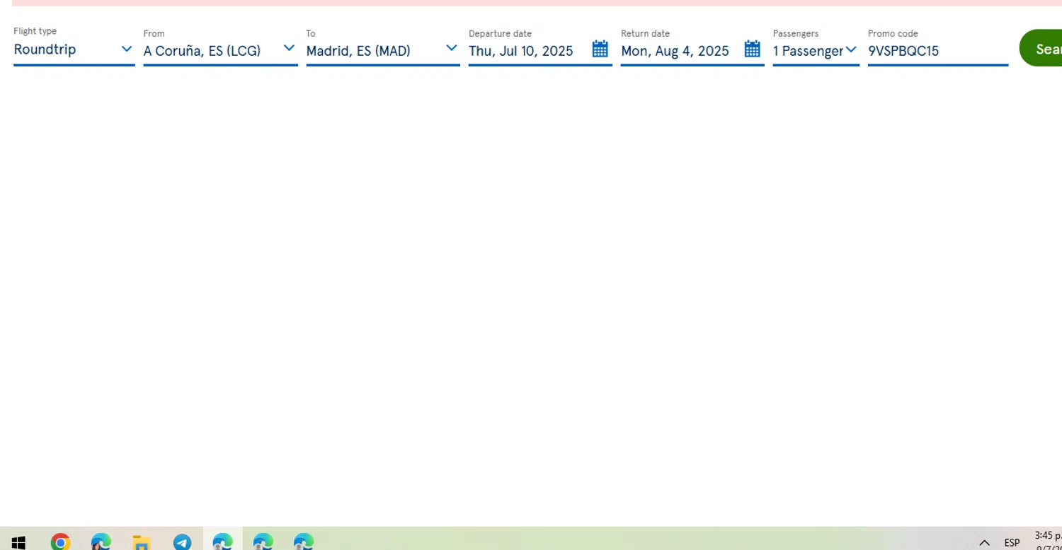 Air Transat promo code screenshot showing code 9VSPBQC15 applied at Air Transat checkout page. Uploaded by SimplyCodes community member SmartLion6283 on Jul 9, 2025