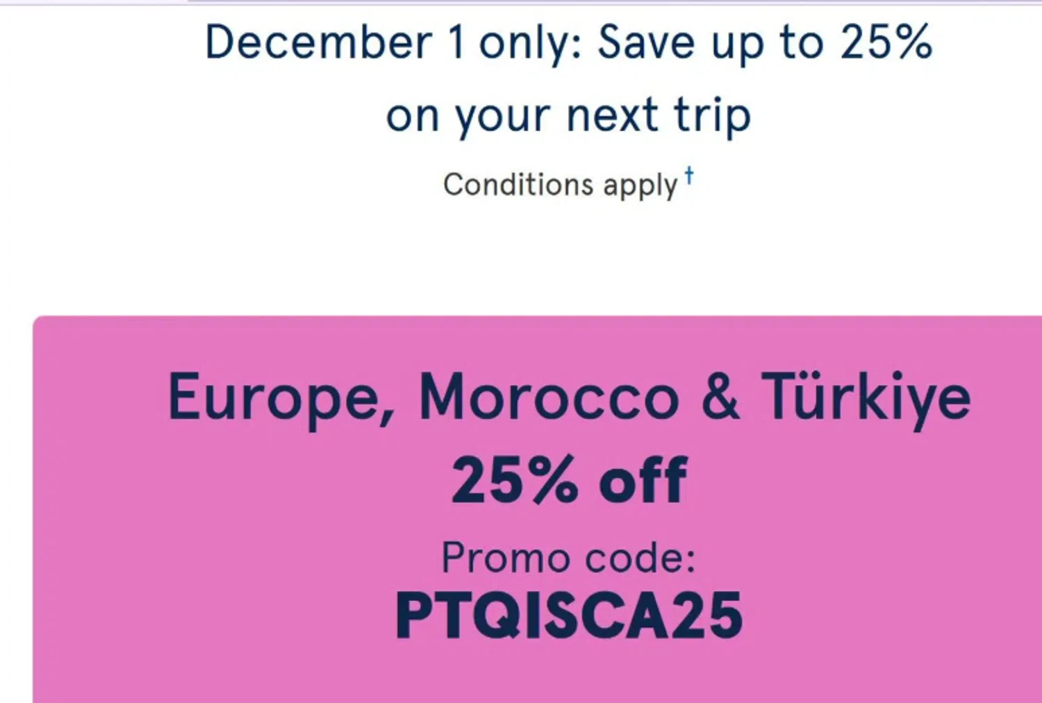 Air Transat promo code screenshot showing code PTQISCA25 applied at Air Transat checkout page. Uploaded by SimplyCodes community member codygakpo on Dec 11, 2025