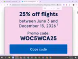 WOC5WCA25 coupon verification screenshot