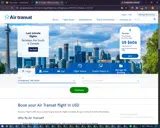 Air Transat coupon verification screenshot
