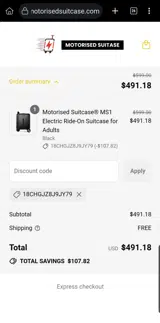 18CHGJZ8J9JY79 coupon verification screenshot