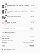 CompletedCHG%% coupon verification screenshot