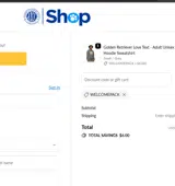 WELCOMEPACK coupon verification screenshot