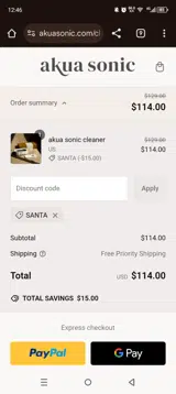 Santa coupon verification screenshot