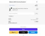 Alabama A&M University Bookstore coupon verification screenshot