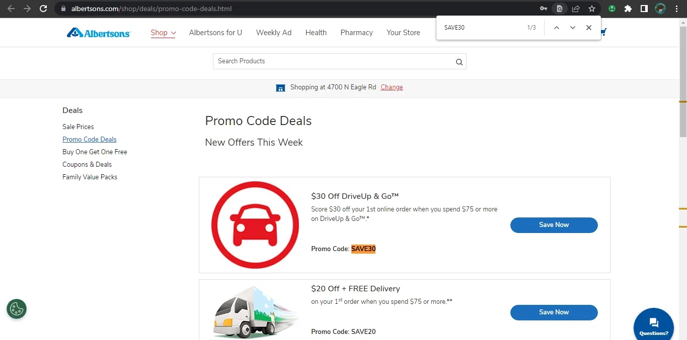 Albertsons Promo Codes 30 Off October 2024